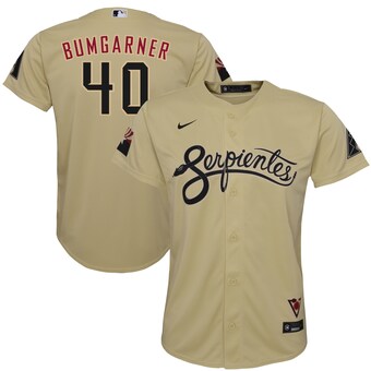 Réplica de camiseta de jugador Nike Madison Bumgarner Sand Arizona Diamondbacks City Connect para jóvenes