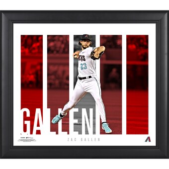 Collage de paneles de jugadores enmarcados de 15" x 17" de los Arizona Diamondbacks de Zac Gallen