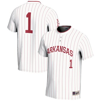 Unisex GameDay Greats #1 White Arkansas Razorbacks Lightweight Softball Jersey