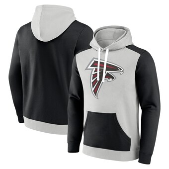 Men's Atlanta Falcons Fanatics Silver/Black Big & Tall Team Fleece Pullover Hoodie