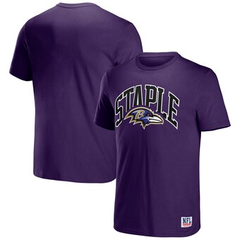 Men's Baltimore Ravens NFL x Staple Purple Logo Lockup T-Shirt