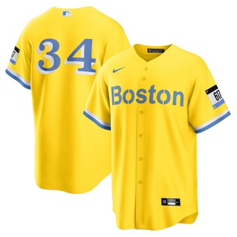 Men's Nike David Ortiz Gold Boston Red Sox Retired Player City Connect Replica Jersey