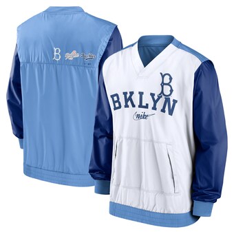 Brooklyn Dodgers Nike Rewind Warm Up Pullover Jacket - Mens