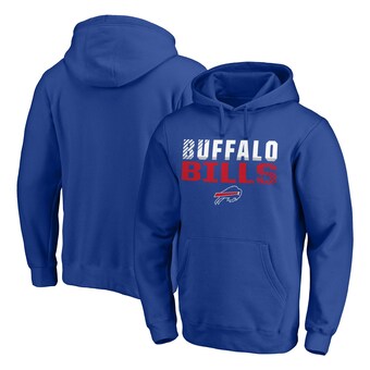 Men's Buffalo Bills Fanatics Royal Fade Out Fitted Pullover Hoodie