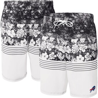 Men's Buffalo Bills G-III Sports by Carl Banks Black/White Ocean Tide Swim Trunks