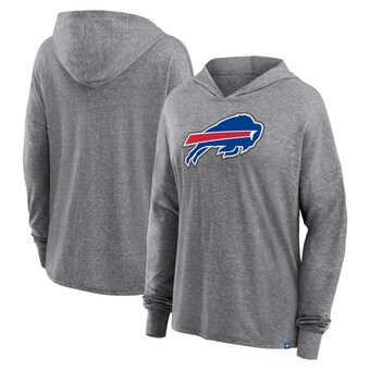 Women's Buffalo Bills Fanatics Heather Gray Cozy Primary Pullover Hoodie