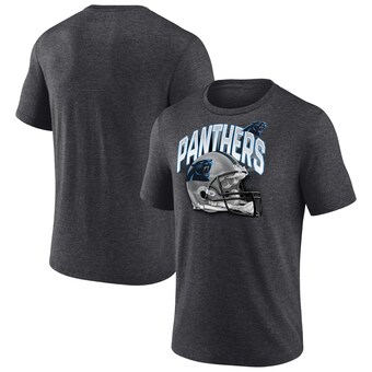 Men's Carolina Panthers Fanatics Heathered Charcoal End Around Tri-Blend T-Shirt