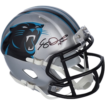 Autographed Carolina Panthers Sam Darnold Fanatics Authentic Riddell Speed Mini Helmet