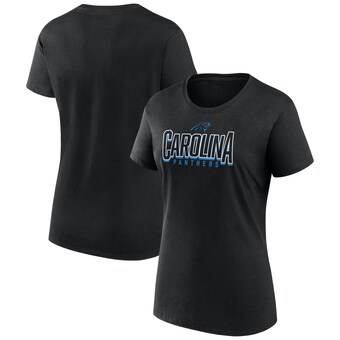 Women's Carolina Panthers  Fanatics Black Route T-shirt