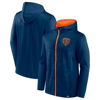 Men's Chicago Bears Fanatics Navy Ball Carrier Full-Zip Hoodie