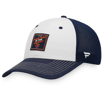 Men's Chicago Bears Fanatics White/Navy Block Party Trucker Snapback Hat