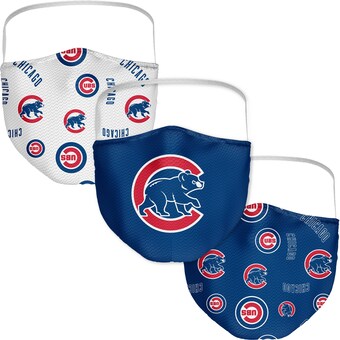 Chicago Cubs 3 Pack Face Coverings - Adults