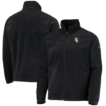 Men's Chicago White Sox Columbia Black Full-Zip Flanker Jacket