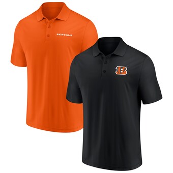 Men's Cincinnati Bengals Fanatics Black/Orange Dueling Two-Pack Polo Set