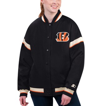 Women's Cincinnati Bengals Starter Black Tournament Full-Snap Varsity Jacket