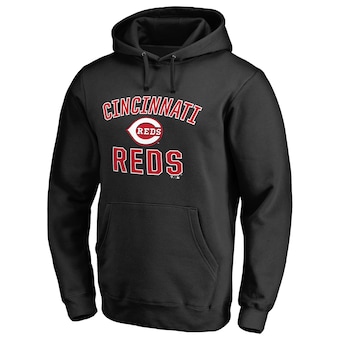 Men's Cincinnati Reds Black Victory Arch Pullover Hoodie