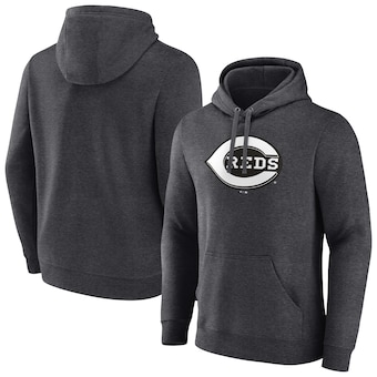 Men's Cincinnati Reds Charcoal Monochrome Pullover Hoodie