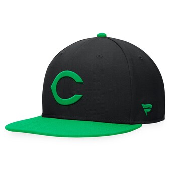 Men's Cincinnati Reds Fanatics Black/Kelly Green Lucky Snapback Hat