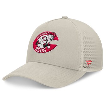 Men's Cincinnati Reds Fanatics Khaki Heritage Light Khaki A-Frame Adjustable Hat