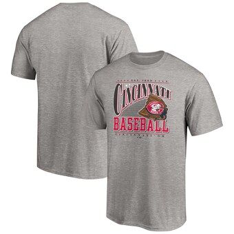 Men's Cincinnati Reds Heather Gray Cooperstown Collection Winning Time T-Shirt