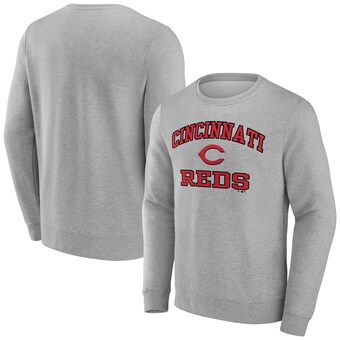 Men's Cincinnati Reds Heather Gray Heart & Soul Pullover Sweatshirt