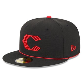 Men's Cincinnati Reds  New Era Black 2023 City Connect 59FIFTY Fitted Hat