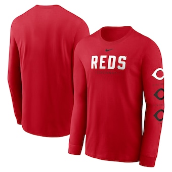 Men's Cincinnati Reds Nike Red Repeater Long Sleeve T-Shirt