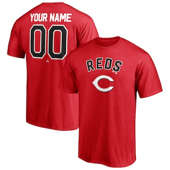 Men's Cincinnati Reds Red Personalized Team Winning Streak Name & Number T-Shirt