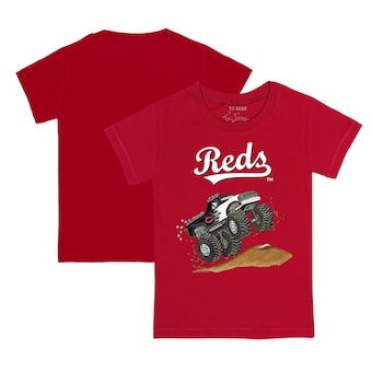 Toddler Cincinnati Reds Tiny Turnip Red Monster Truck T-Shirt