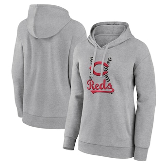 Women's Cincinnati Reds Gray Fastball Pullover Hoodie