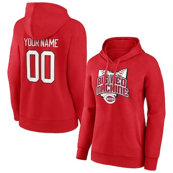 Women's Cincinnati Reds Red Personalized Hometown Legend Pullover Hoodie