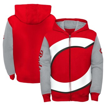 Youth Cincinnati Reds Fanatics Red/Gray Postcard Full-Zip Hoodie Jacket