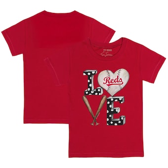 Youth Cincinnati Reds Tiny Turnip Red Baseball Love T-Shirt