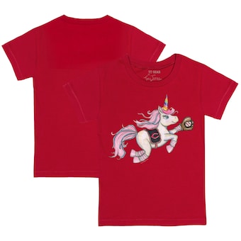 Youth Cincinnati Reds Tiny Turnip Red Unicorn T-Shirt