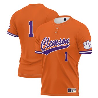 Youth GameDay Greats #1 Orange Clemson Tigers Lightweight Softball Jersey