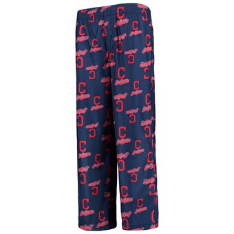 Youth Navy Cleveland Indians Team Color Printed Logo Pants