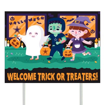 Dallas Cowboys 24" Welcome Trick Or Treaters Yard Sign