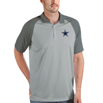 Men's Antigua Gray/Steel Dallas Cowboys Nova Polo