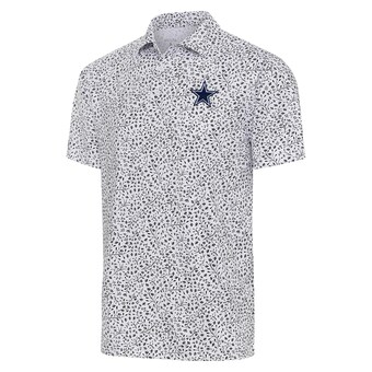 Men's Antigua  White/Black Dallas Cowboys Motion Polo