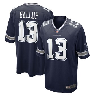 Men's Nike Michael Gallup Navy Dallas Cowboys  Game Jersey