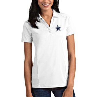 Women's Antigua White Dallas Cowboys Tribute Polo