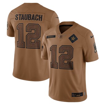 Women's Dallas Cowboys Roger Staubach Nike Brown 2023 Salute To Service Retired Player Limited Jersey