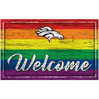 Denver Broncos 11'' x 19'' Welcome Pride Sign