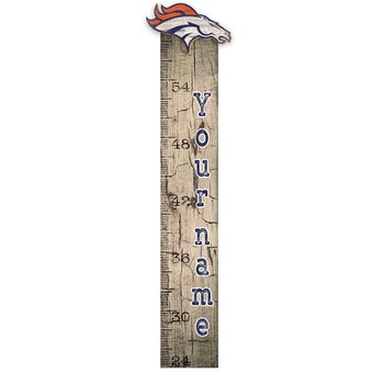 Denver Broncos 6" x 36" Personalized Growth Chart Sign