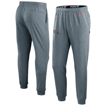 Men's Denver Broncos Nike Heather Gray Sideline Pop Player Performance Lounge Pants