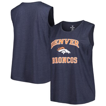 Women's Denver Broncos Fanatics Navy Plus Size Tank Top