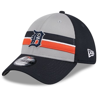 Men's Detroit Tigers  New Era Gray 2024 Batting Practice 39THIRTY Flex Hat