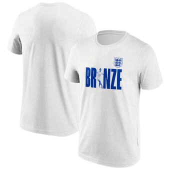 England Bronze Name and Number T-shirt - White - Unisex