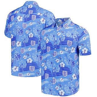 England Hawaiian Shirt - Blue - Mens