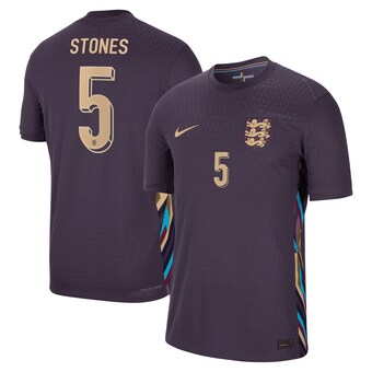 England Nike Dri Fit Adv Away Match Shirt 2024 with Stones 5 printing